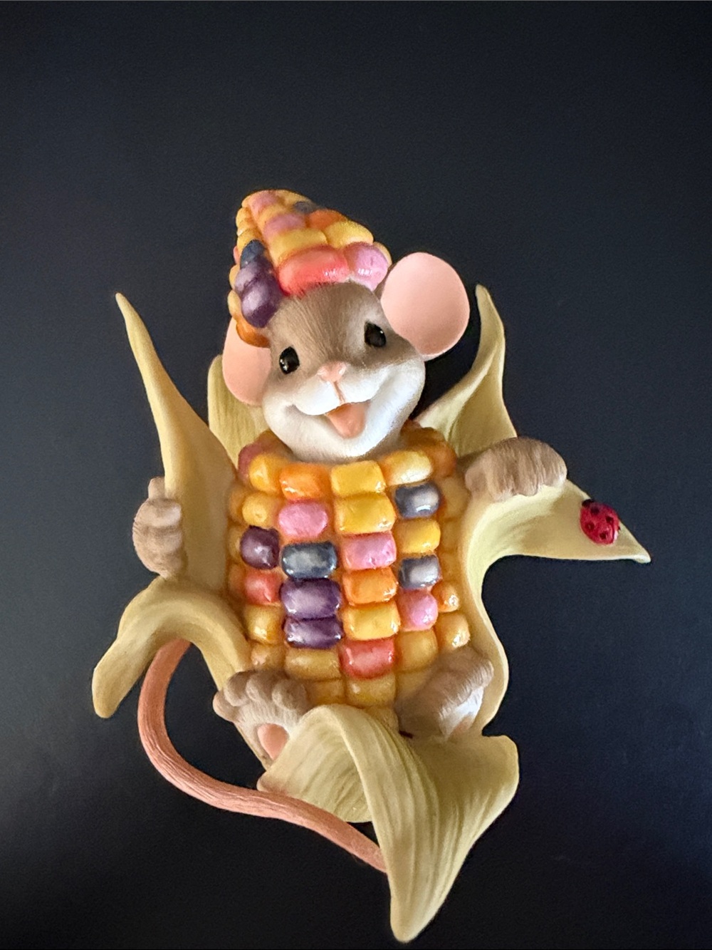 Charming Tails by Dean Griff, Corn Cob Mouse Figurine - Multicolor